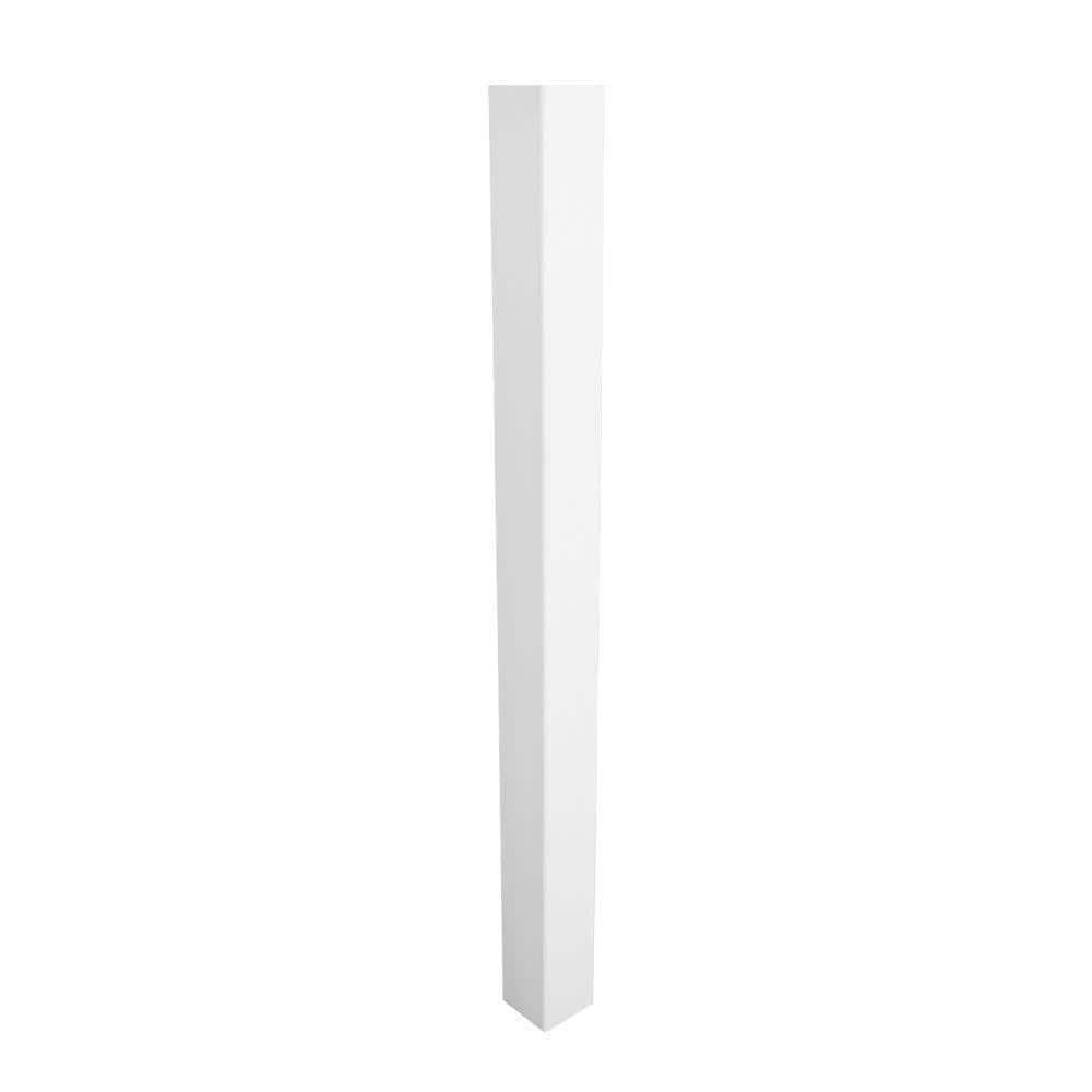 Weatherables 4x4 Post Sleeve – Weatherproof Premium Outdoor Vinyl Post Cover for Lasting Durability and Easy Installation on Decks, Patios, Porches or Mailbox Posts (4" x 4" x 72", White)
