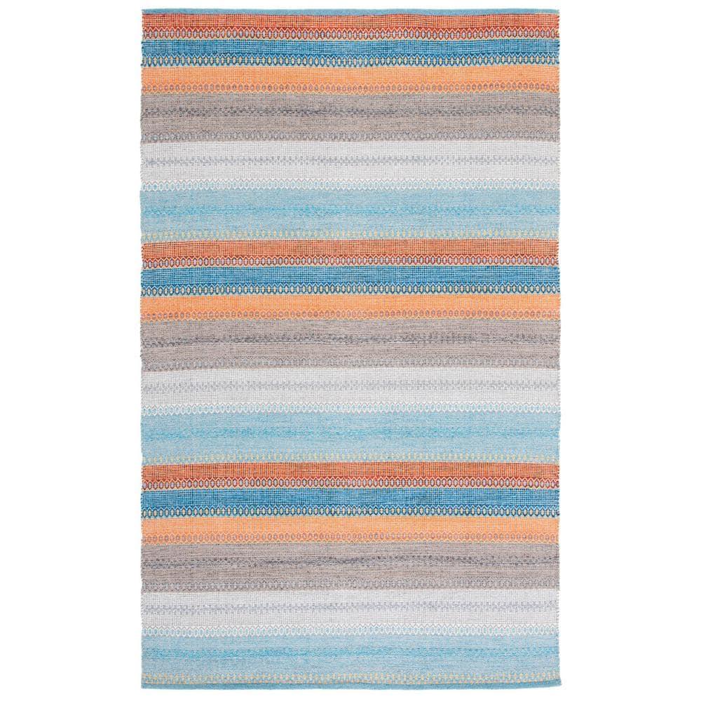Montauk MTK851 Hand Woven Area Rug - Grey/Orange - 8'x10' - Safavieh.