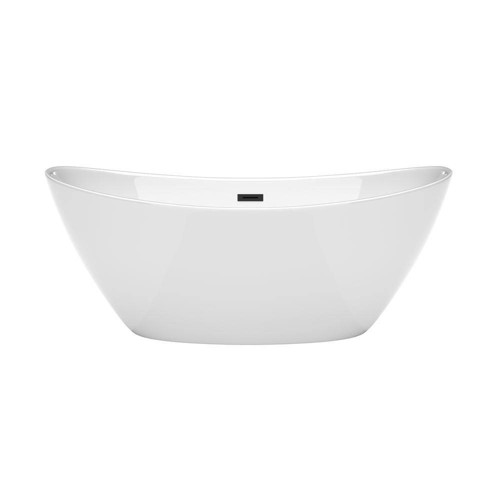 Dorrit 66" x 32" Freestanding Soaking Acrylic Bathtub