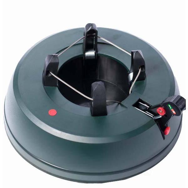 Gardenised, Automatic Plastic Green Foot Pedal Christmas Tree Stand, Large 14.5-inch Dia x 3.5-inch Height