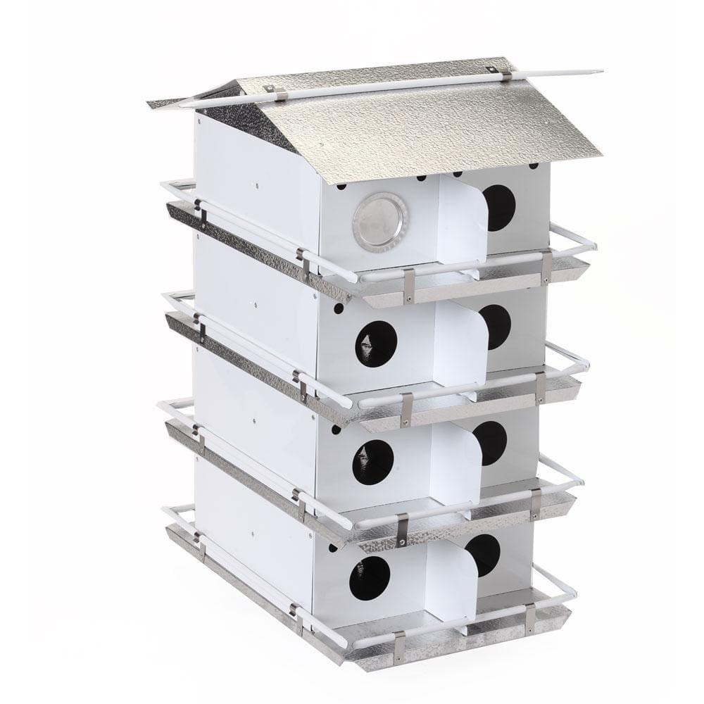 Birds Choice Birds Choice Large Coates Original 4-Level, 16-Suite Purple Martin Bird House, White/Grey