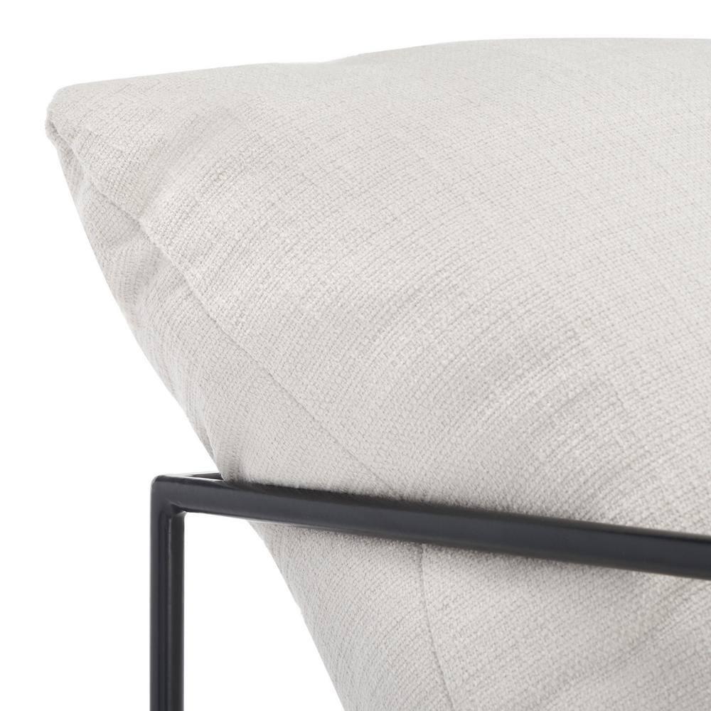 Portland Pillow Top Accent Chair - ACH4511 - Ivory/Black - Safavieh