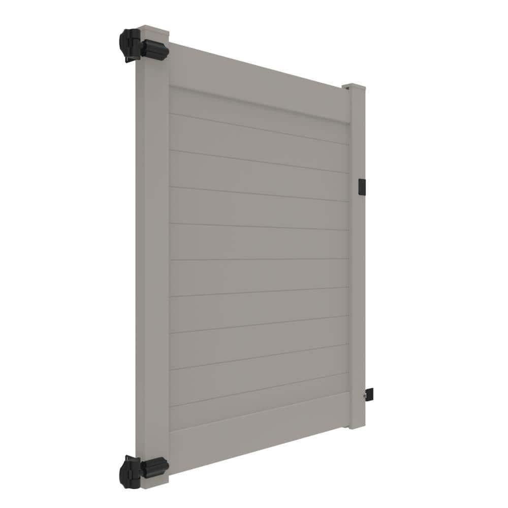 Barrette Outdoor Living Horizontal Fence Gray Vinyl Privacy Gate