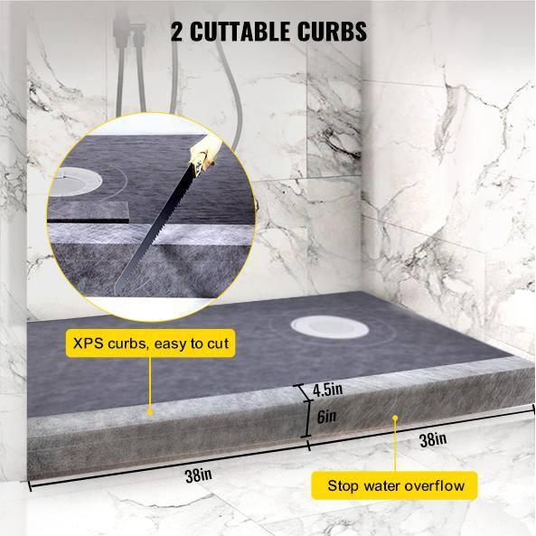 60'' W 38'' D Rectangular Single Shower Base