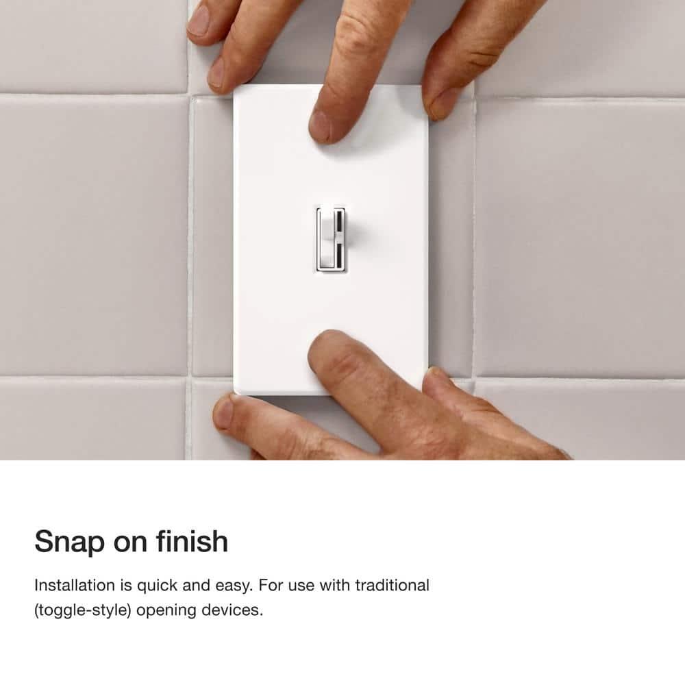 Lutron Fassada 3 Gang Wallplate for Toggle-Style Dimmers and Switches, FG-3-LA, Light Almond (1-Pack)