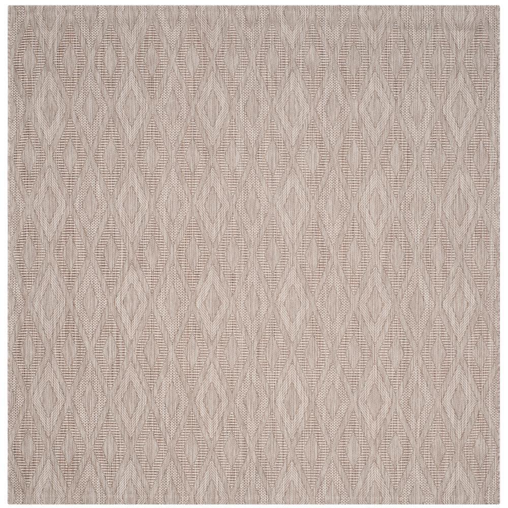 Courtyard CY8522 Power Loomed Indoor and Outdoor Area Rug - Beige/Beige - 6'7"x6'7" - Safavieh