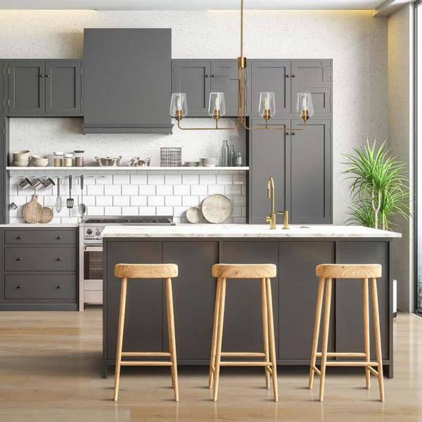 Storied Home Holden - Metal and Glass 4-Light Linear Chandelier, Brushed Bronze