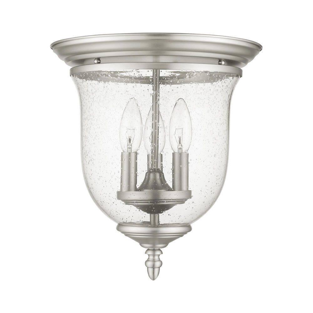 Livex Lighting Legacy 3 - Light Flush Mount in  Brushed Nickel