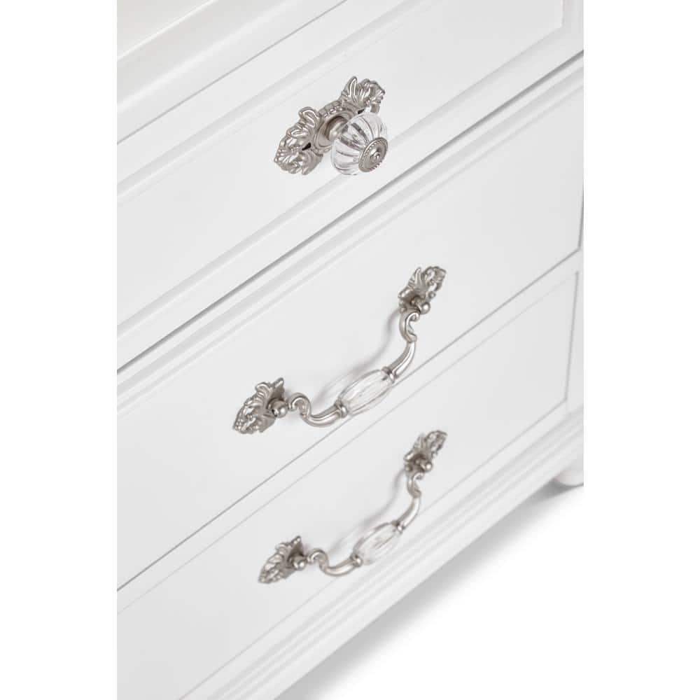 Picket House Furnishings Annie Dresser White: 5-Drawer Horizontal Storage, Wood Frame, Metal Glides