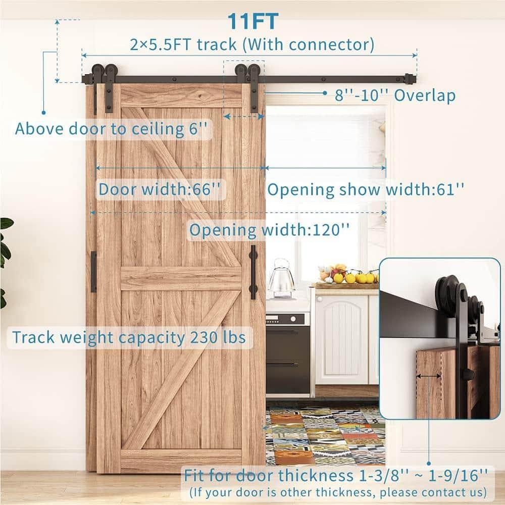 Sliding Standard Single Double Door Barn Door Hardware Kit