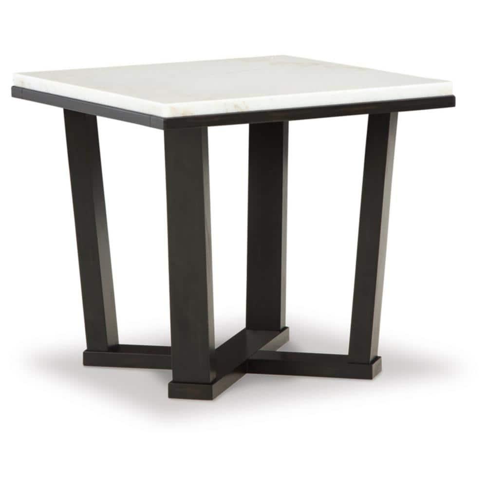 Signature Design by Ashley Fostead Contemporary Square End Table with Marble Top