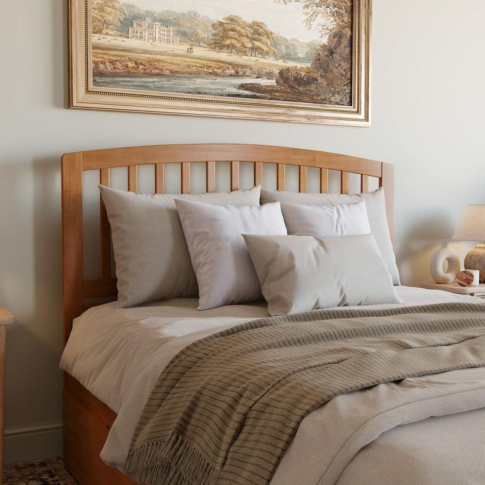 Richmond Solid Wood Platform Bed with Panel Footboard and Trundle