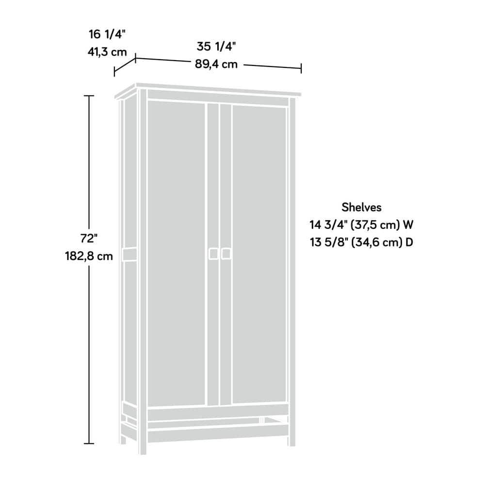71" Cannery Bridge Cabinet Sindoori Mango - Sauder: Herringbone Pattern, Wood Composite