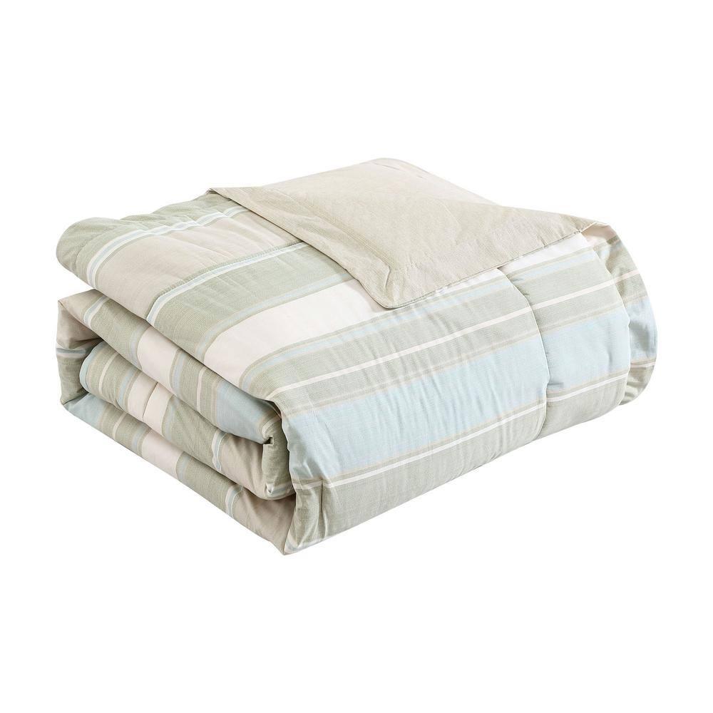 Tommy Bahama Home Tommy Bahama Serenity Green Cotton Reversible 5 Piece Comforter Set