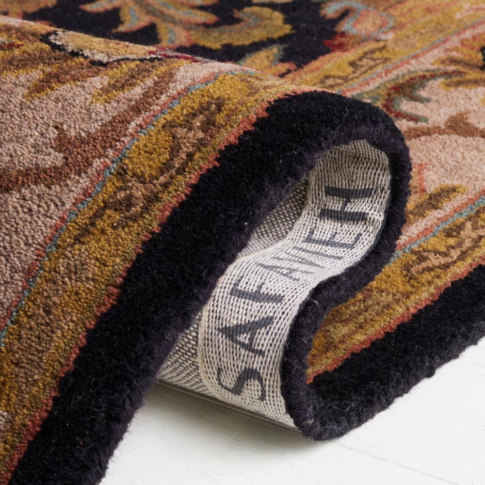 Heritage HG628 Hand Tufted Area Rug - Black/Beige - 6' Round - Safavieh.