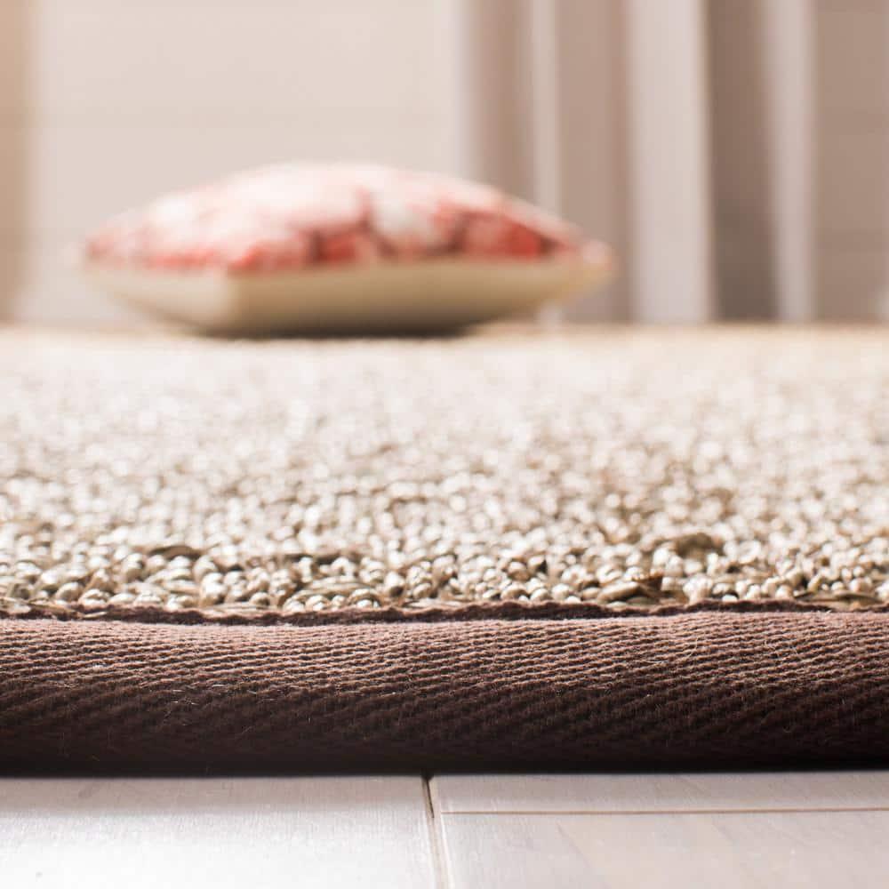 Natural Fiber NF114 Power Loomed Indoor Area Rug - Natural/Dark Brown - 8'x10' - Safavieh