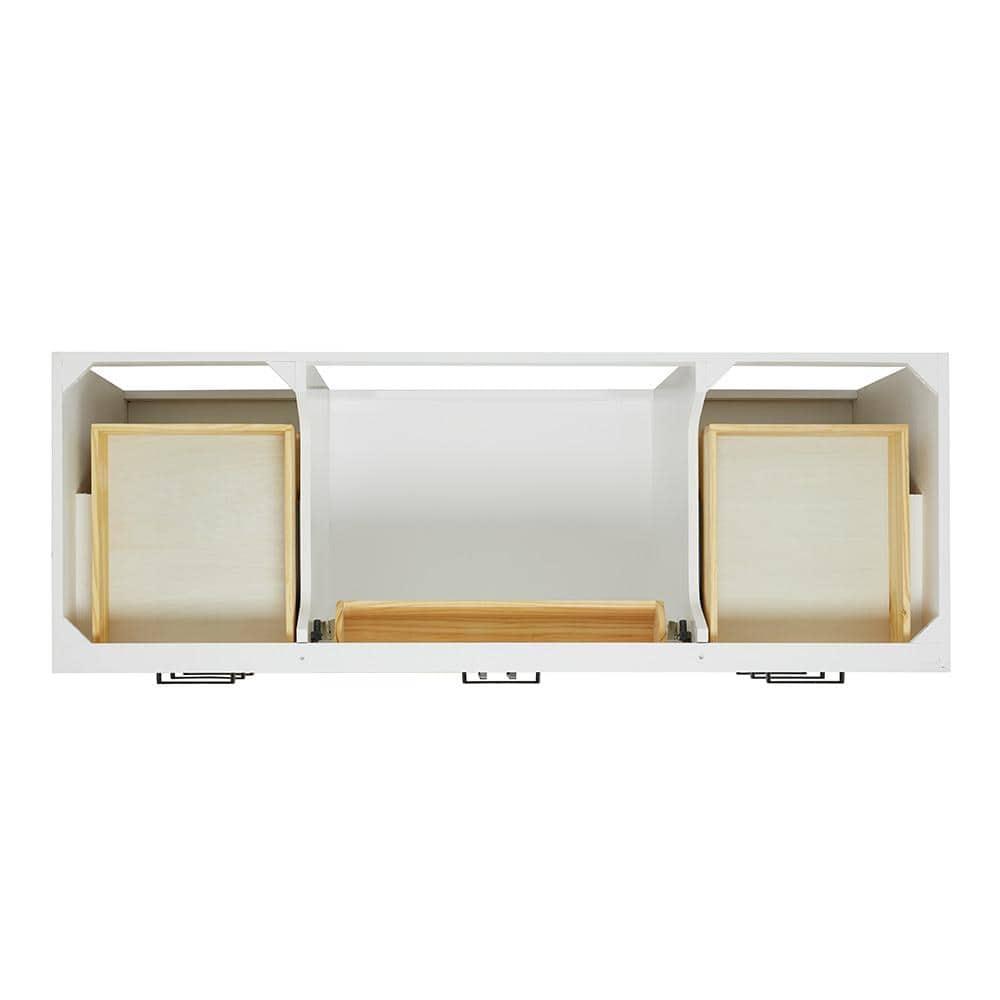 Ariel T060s-Bc Hepburn 60" Single Free Standing Vanity Cabinet Only - White