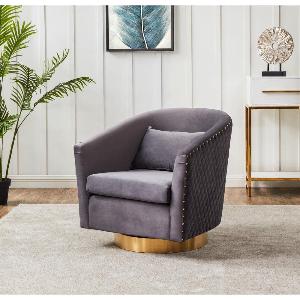 Skye Upholstered Swivel Barrel Chair