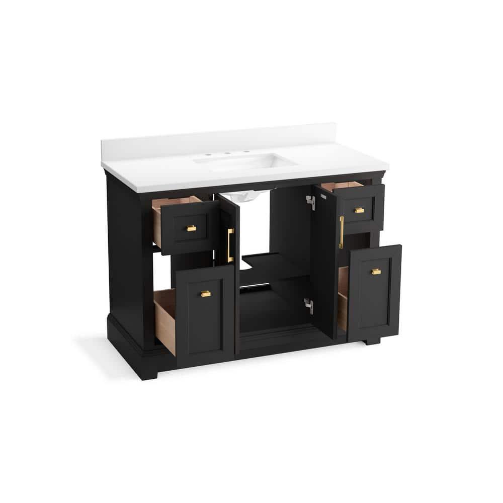 Charlemont 48 In. Bathroom Vanity Cabinet With Sink And Quartz Top