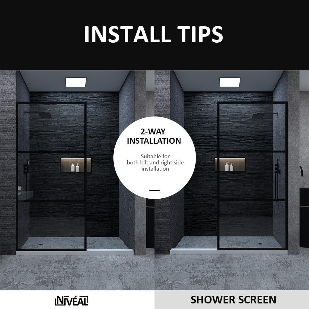 Fixed Framed Shower Screen with 5/16" Clear Glass