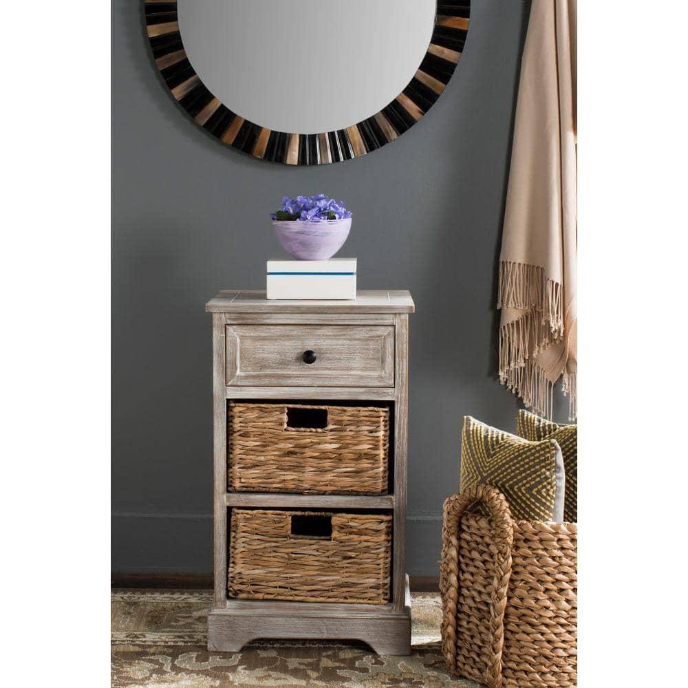 Carrie Side Table - White Wash - Safavieh.