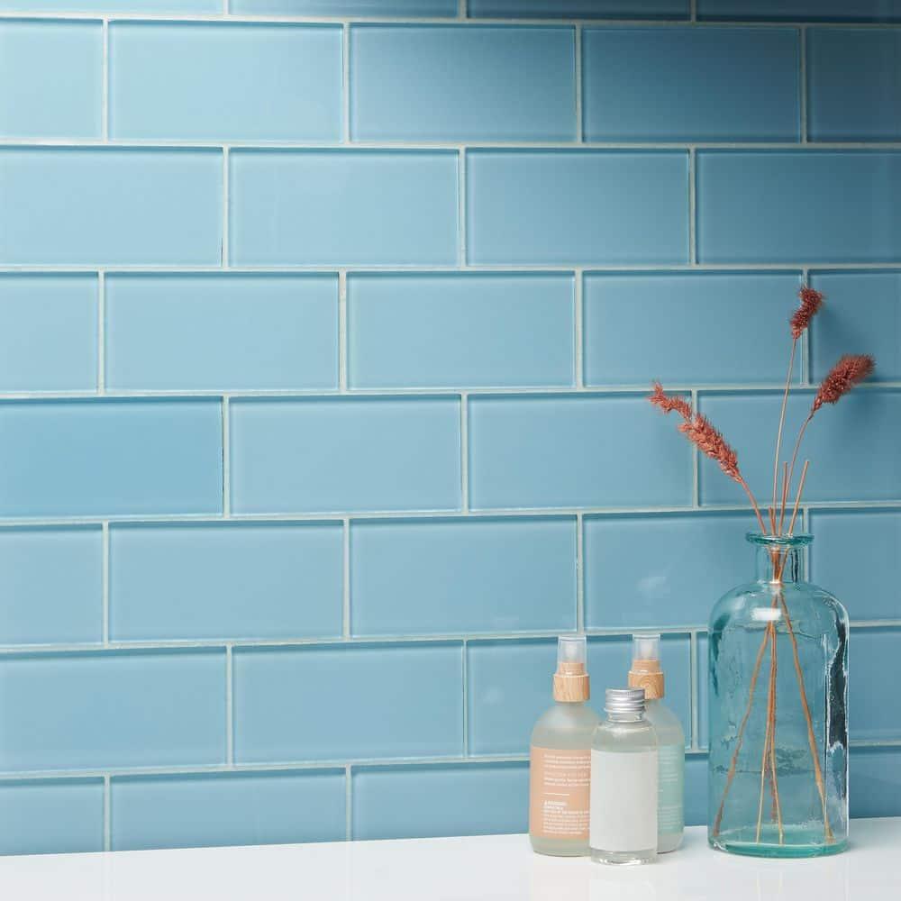 Premium 3" x 6" Straight Edge Glass Mosaic Subway Tile