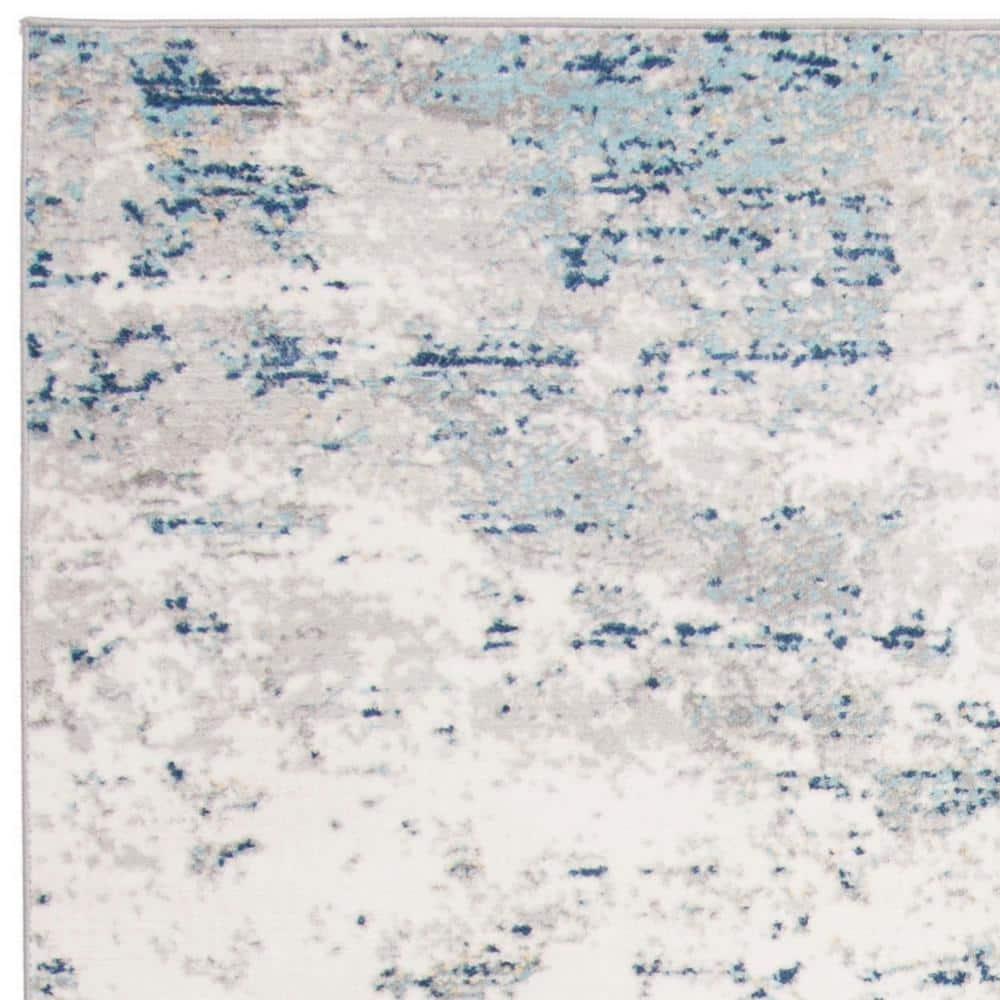 Brentwood BNT822 Power Loomed Area Rug - Light Grey/Blue - 8'x10' - Safavieh.