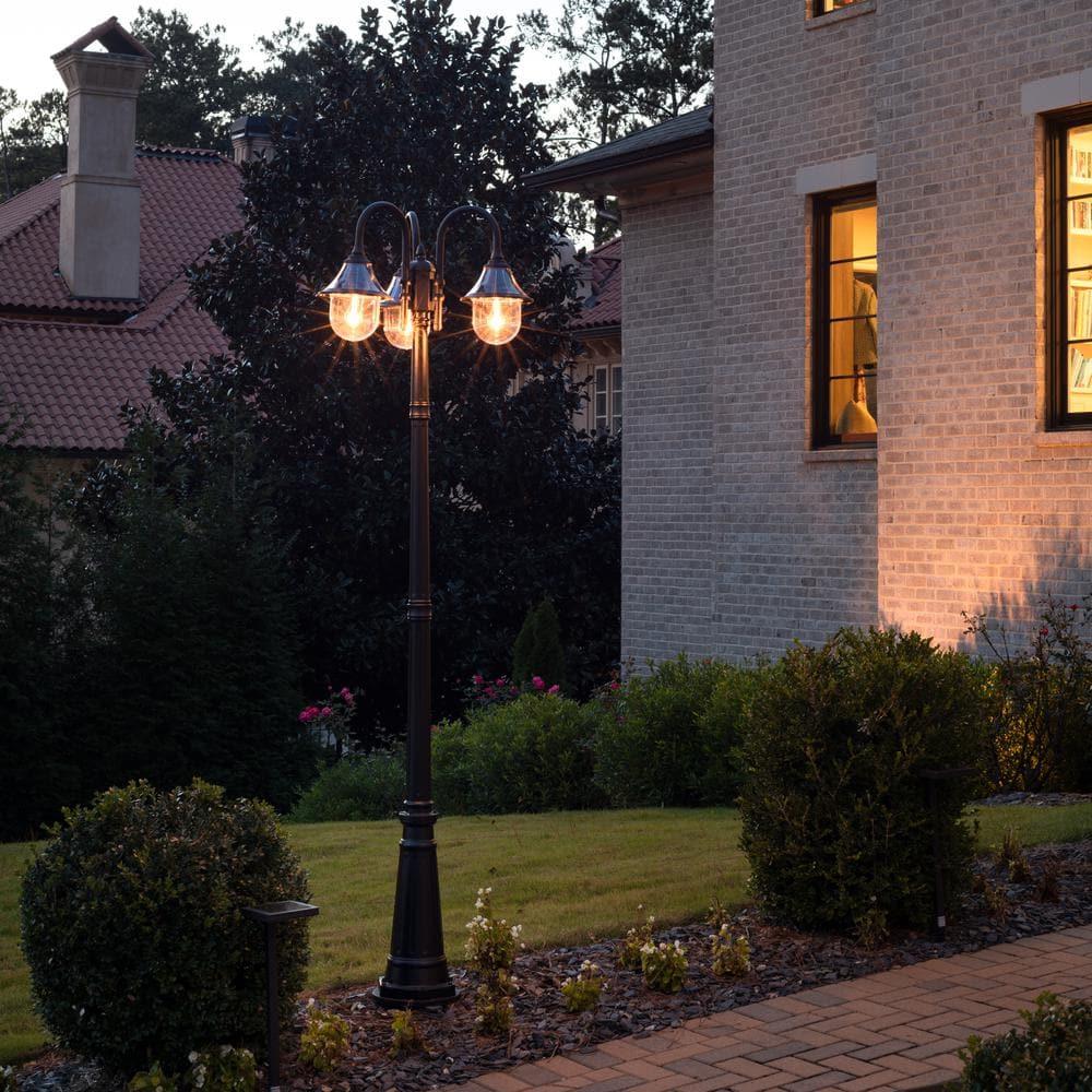 Orion Triple Head Lamp Post - Black