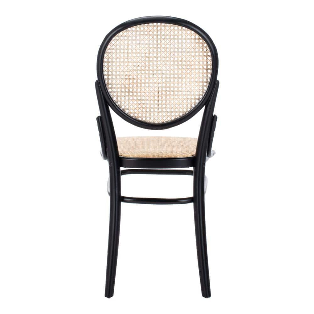 Sonia Cane Dining Chair (Set of 2) - DCH9504 - Black/Natural - Safavieh
