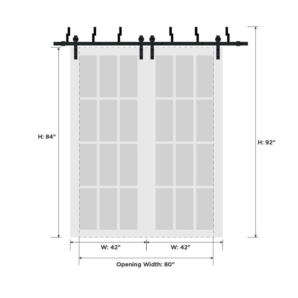 SARTODOORS Solid + Manufactured Wood Paneled Barn Door