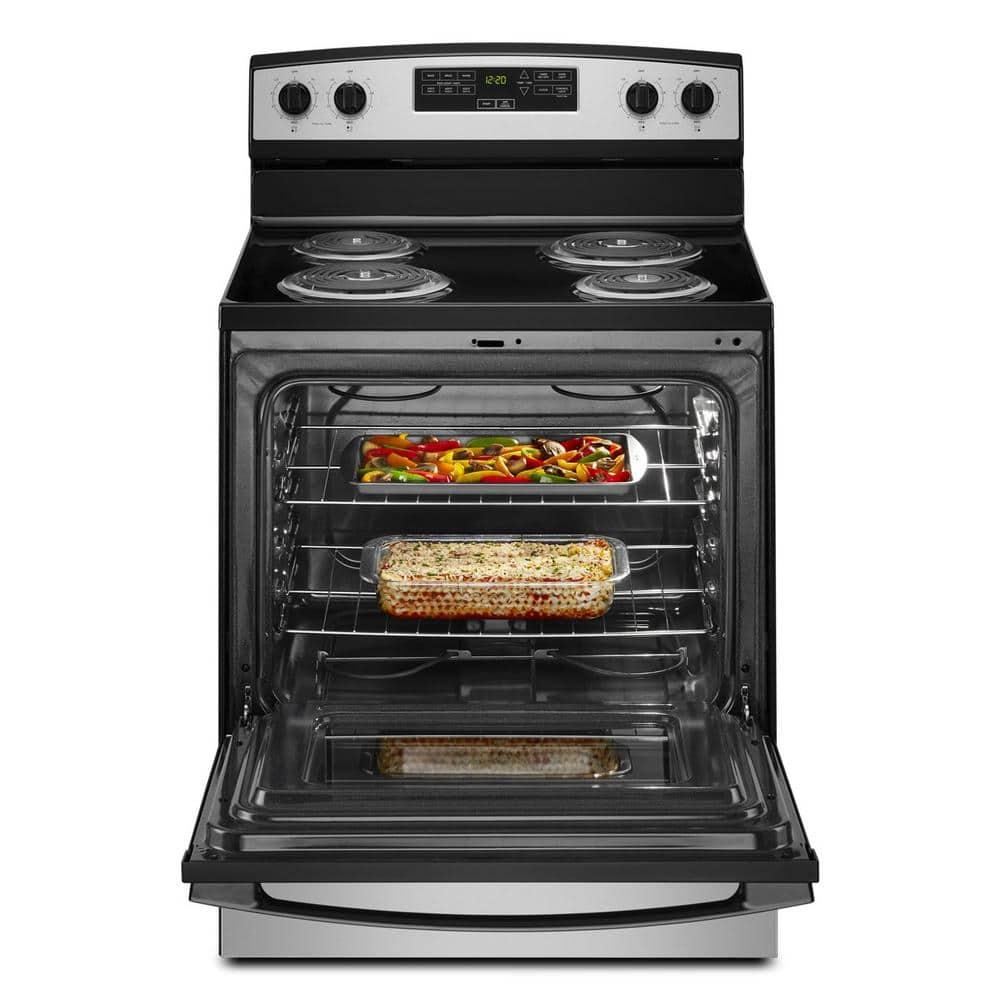 Amana 30-inch 4.8 cu ft Electric Range in Stainless Steel