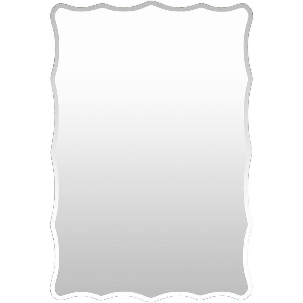 Ciri 36 in. H x 24 in. W Novelty Wood Frame Silver Decorative Mirror
