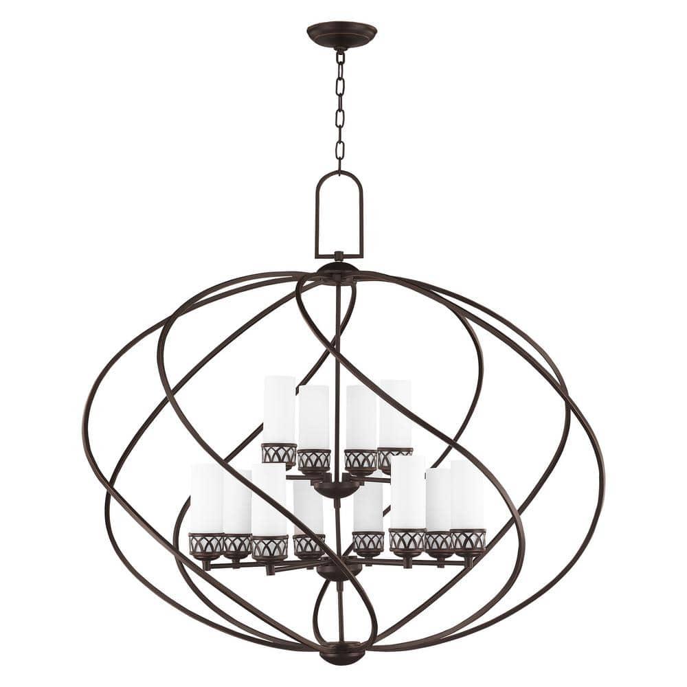 Livex Lighting 47199-67 Westfield 12-Light Foyer Chandelier, Olde Bronze