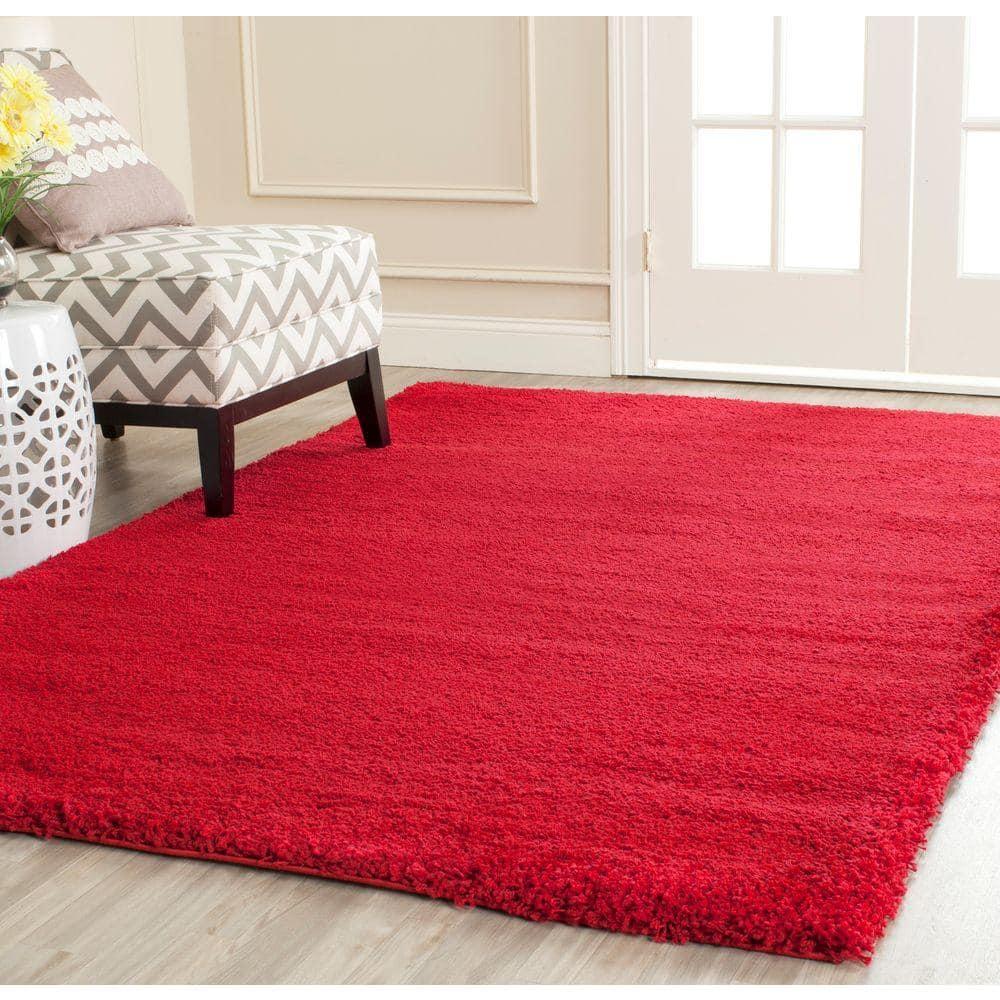 Milan Shag SG180 Power Loomed Indoor Accent Rug - Red - 2'x4' - Safavieh
