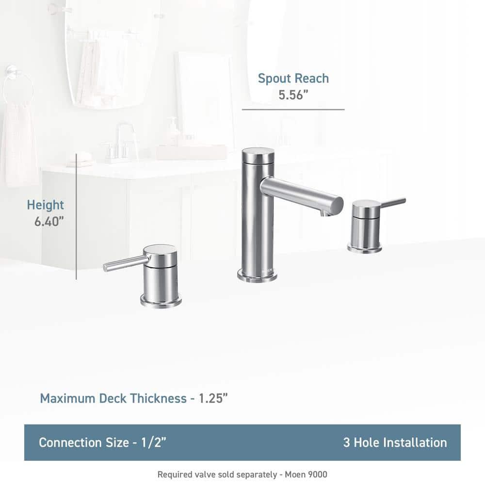 High Arc Widespread Bathroom Faucet with Drain Assembly