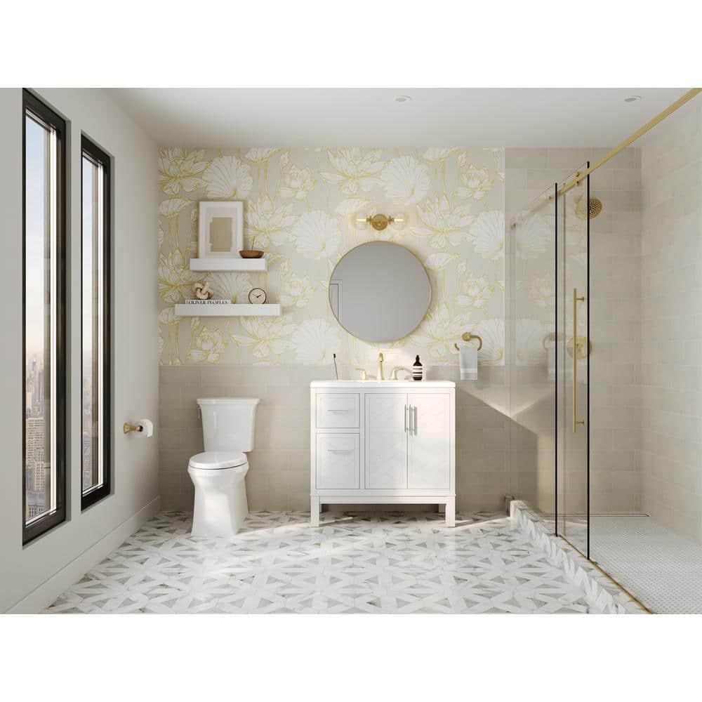 Corbelle™ 1.28 GPF Water Efficient Elongated Two-Piece toilet (Seat Not Included)
