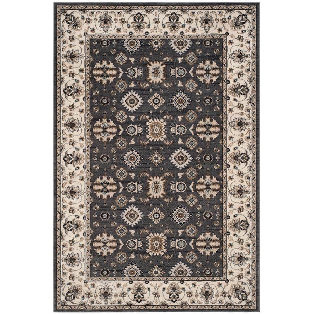 Lyndhurst LNH332 Power Loomed Area Rug - Grey/Cream - 8'x10' - Safavieh.
