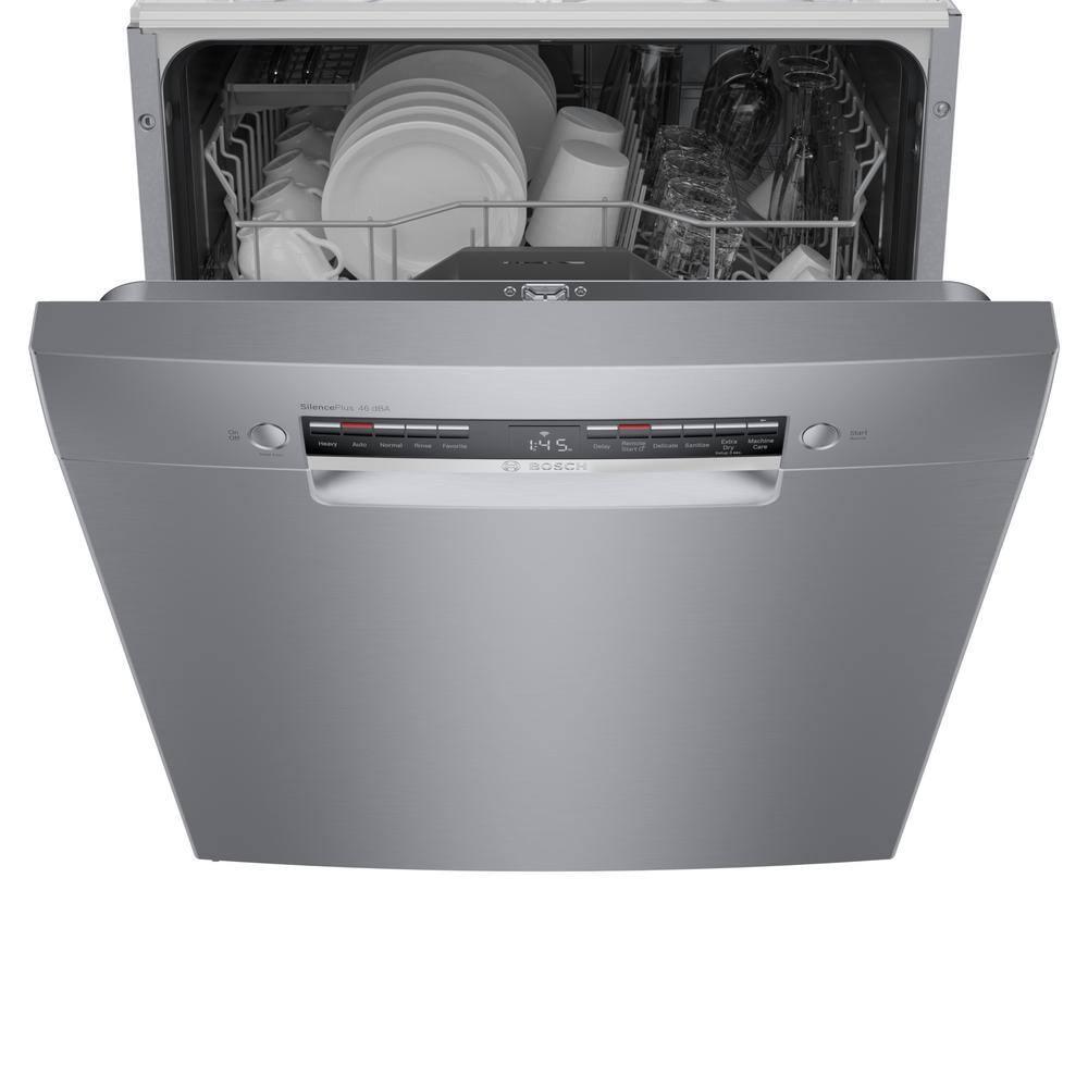Bosch SGE53C55UC 300 Series 24" ADA Front Control Smart Built-In Dishwasher with Home Connect and 46 Dba