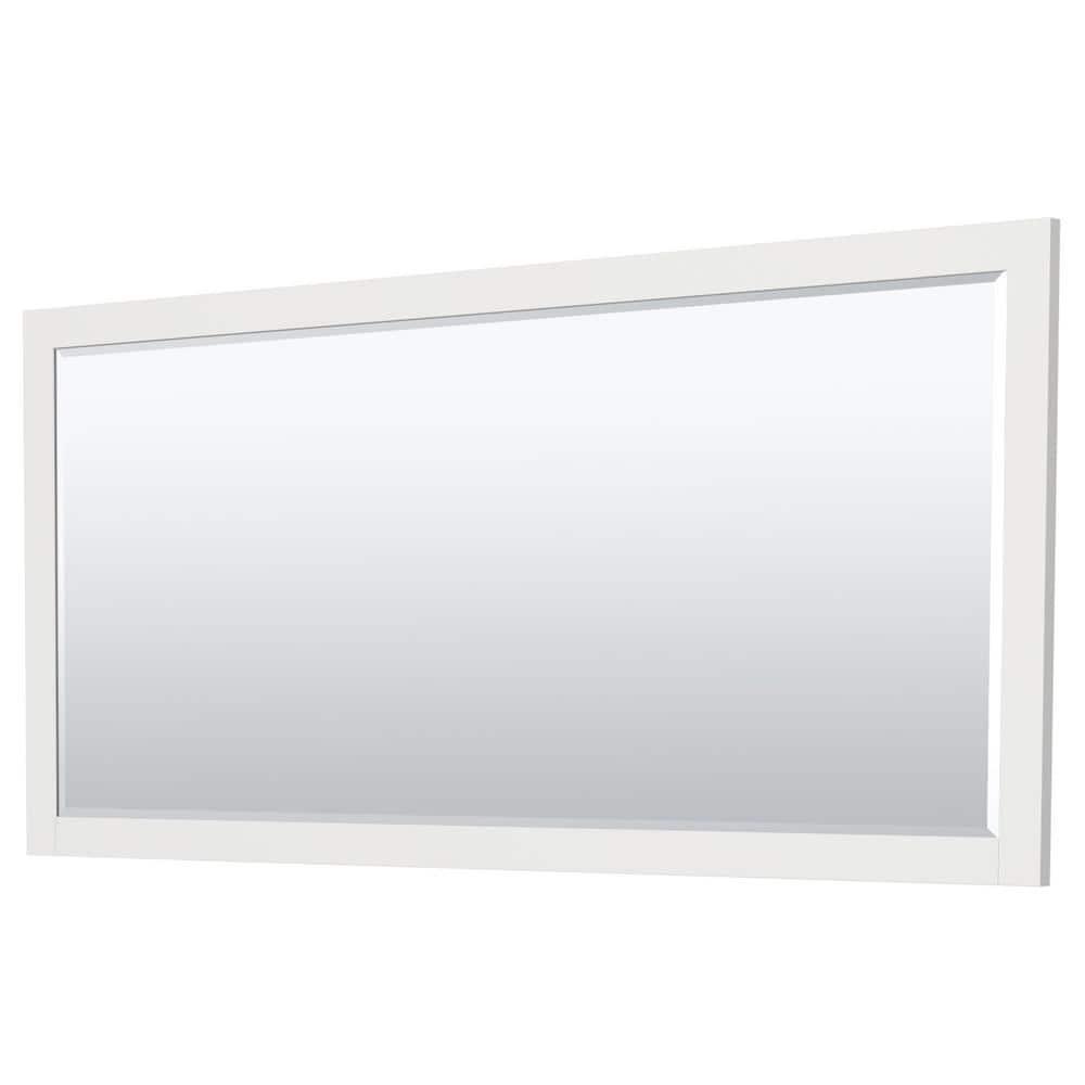Wyndham Collection Miranda 72" Freestanding Double Bathroom Vanity with Cultured Marble Top with 70" Mirror