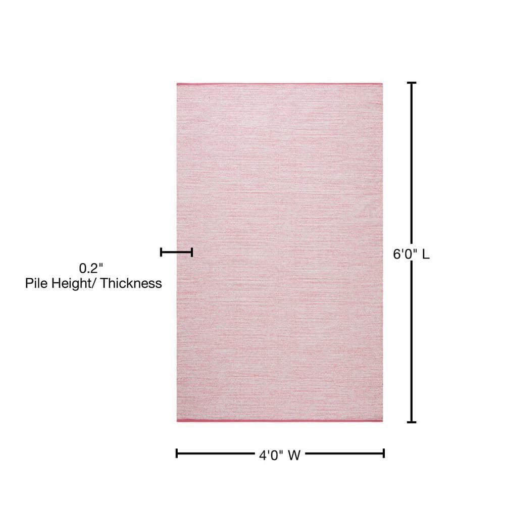 Montauk MTK250 Hand Woven, Flat Weave Indoor Accent Rug - Pink/Fuchsia - 4'x6' - Safavieh