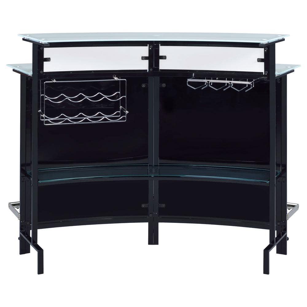 Coaster Company Contemporary Bar Table, Chrome/Black