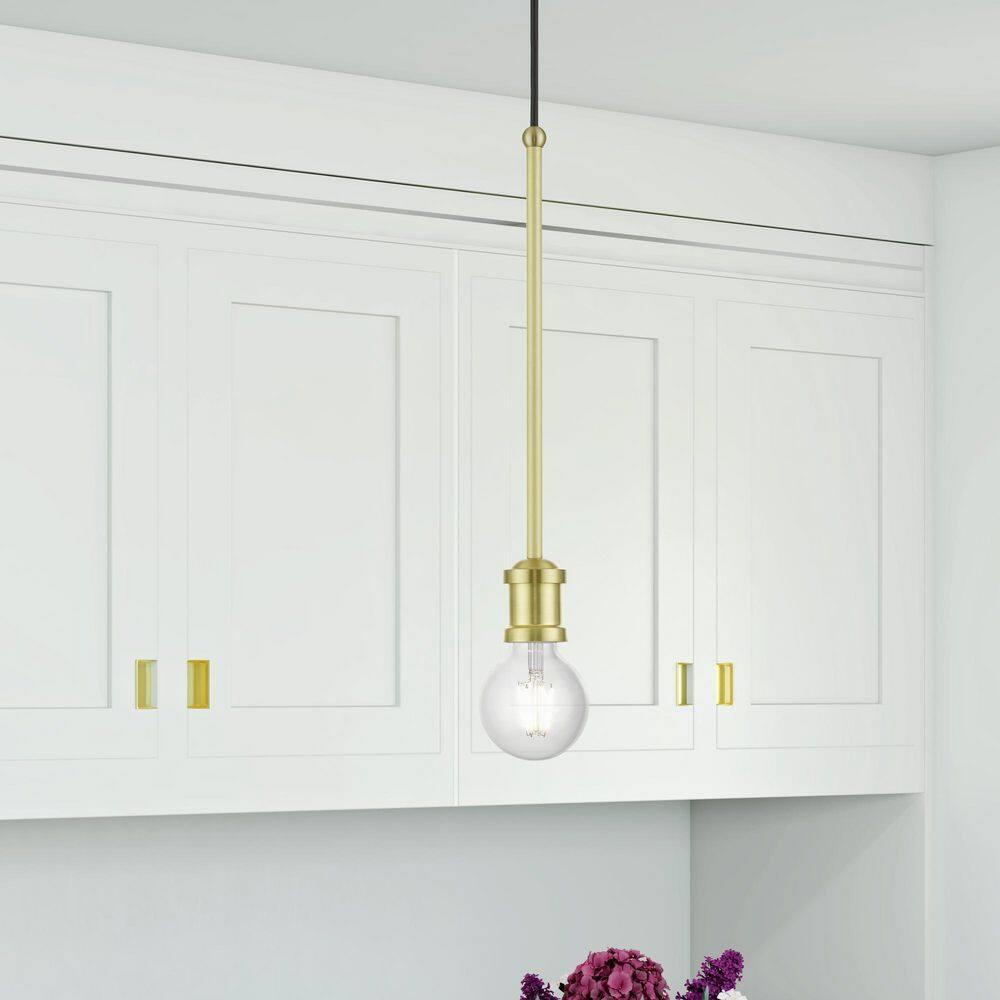 Livex Lighting Lansdale 1 - Light Pendant in  Satin Brass