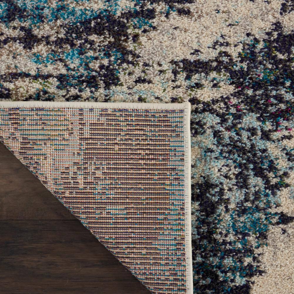 Nourison Celestial CES02 Indoor only Area Rug - Ivory/Teal Blue 9' x 12'