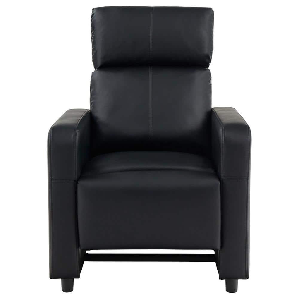 Coaster Toohey Faux Leather Home Theater Push Back Recliner Black