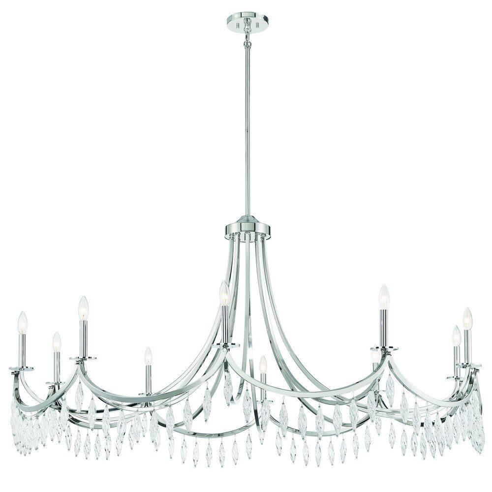 Kameron 10-Light Chandelier in Polished Nickel