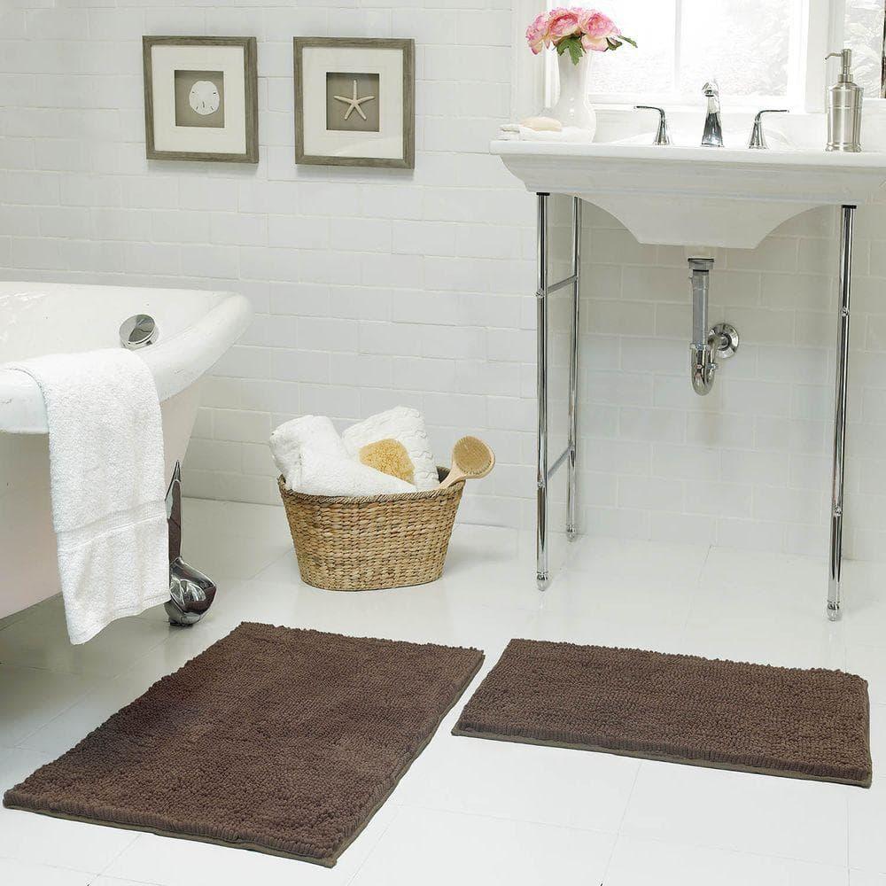 Resort Collection Chenille Plush Loop Bath Mats, 2-Piece Set