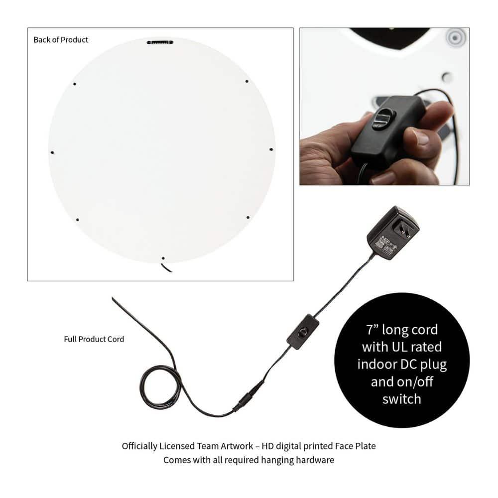 Evergreen Ultra-Thin Edgelight LED Wall Decor, Round, Pittsburgh Penguins- 23 x 23 Inches Made In USA