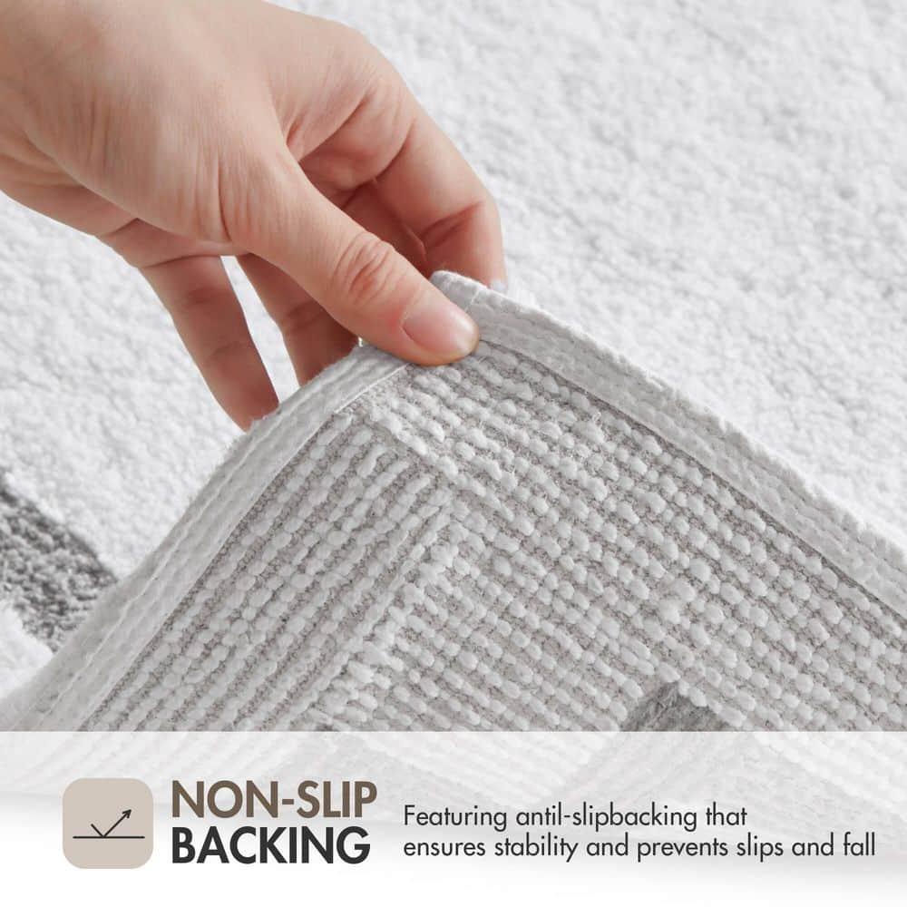 Madison Park 100% Cotton Tufted Bath Rug with Non-Slip Backing