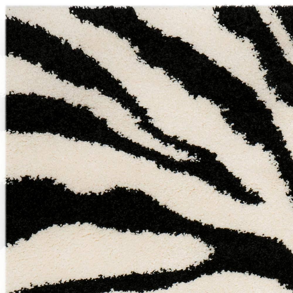 Florida Shag SG452 Power Loomed Indoor Area Rug - Ivory/Black - 8'x10' - Safavieh.