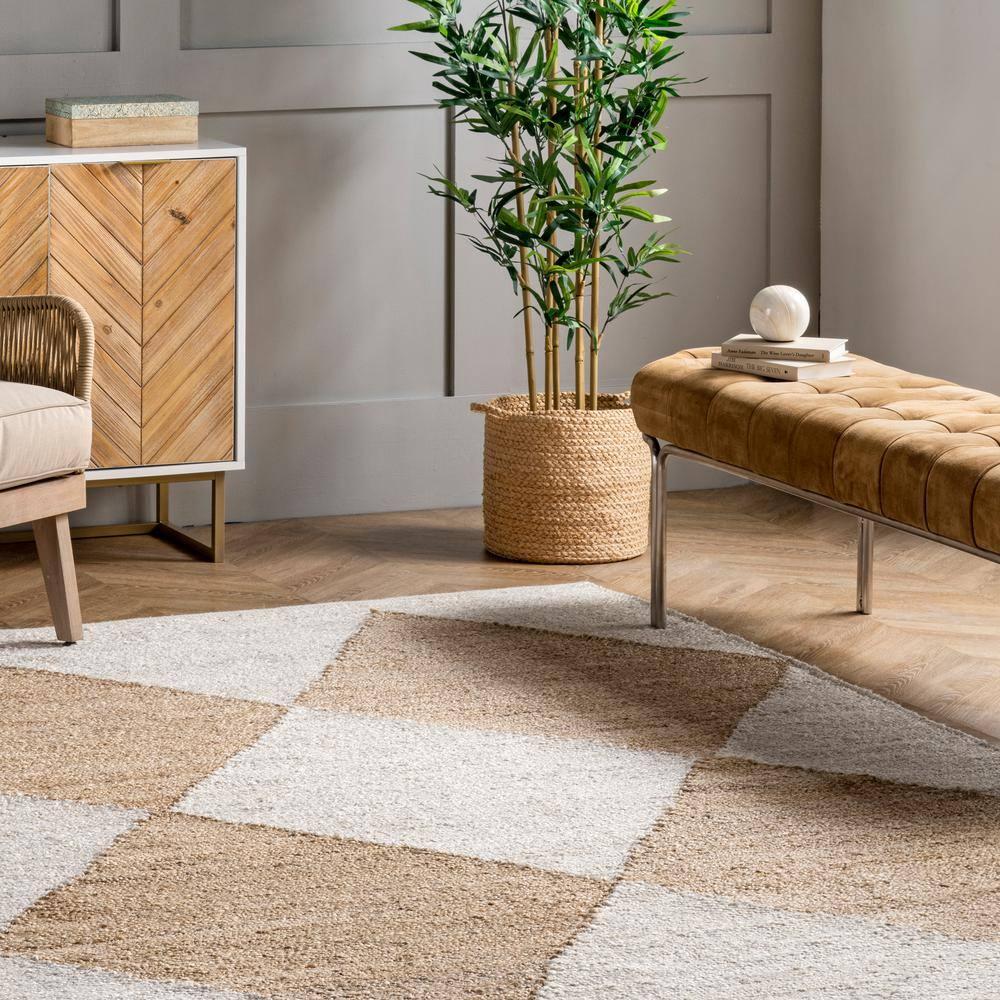 Nuloom Pandora Diamond Jute Indoor Area Rug, Runner 2' x 8', Ivory